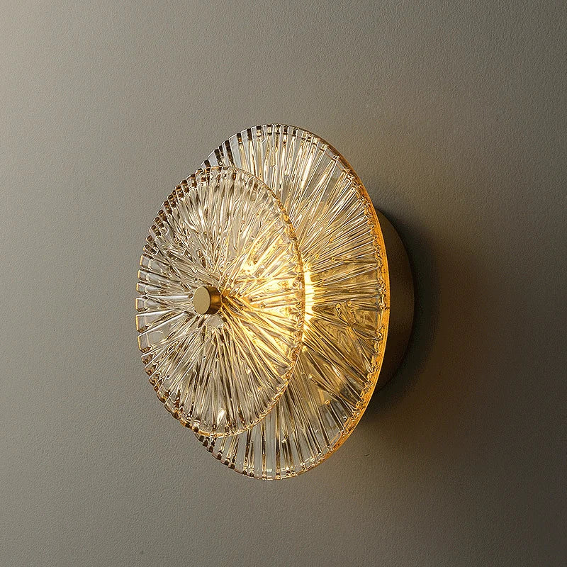 Lumenorth Lustre Copper &amp; Glass Sconce