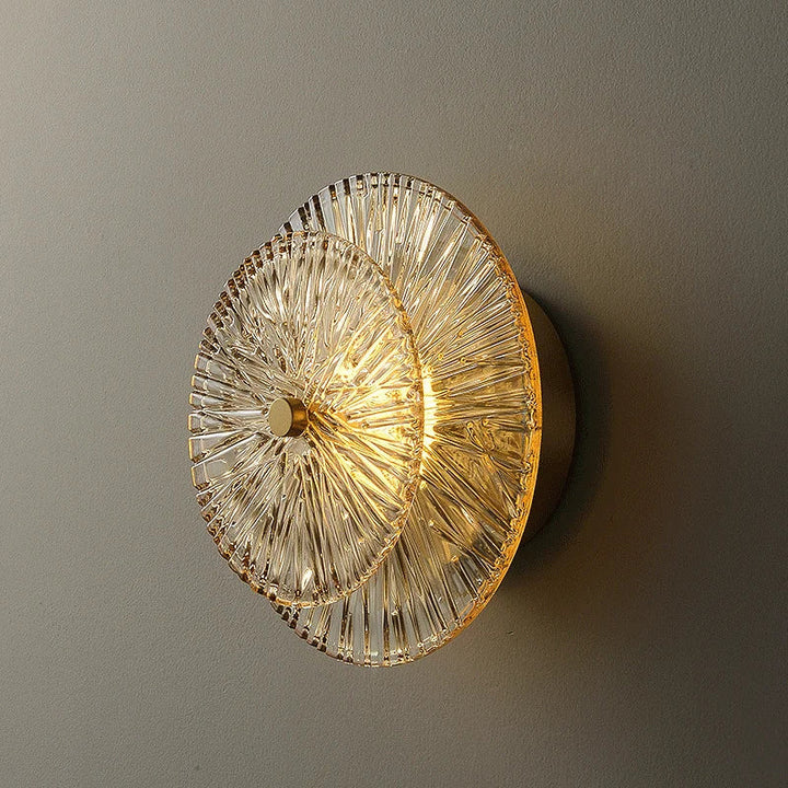 Lumenorth Lustre Copper &amp; Glass Sconce