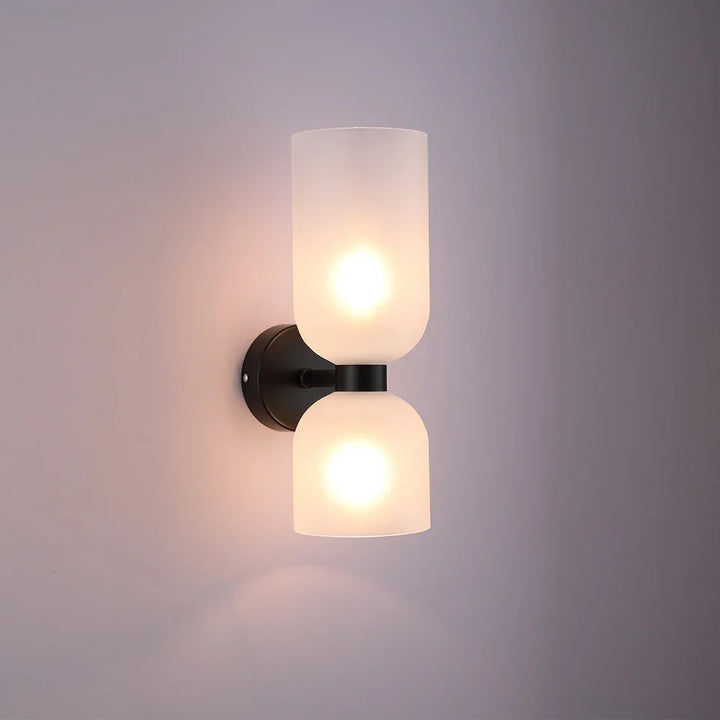 Lumenorth Stack Double Glass Wall Light