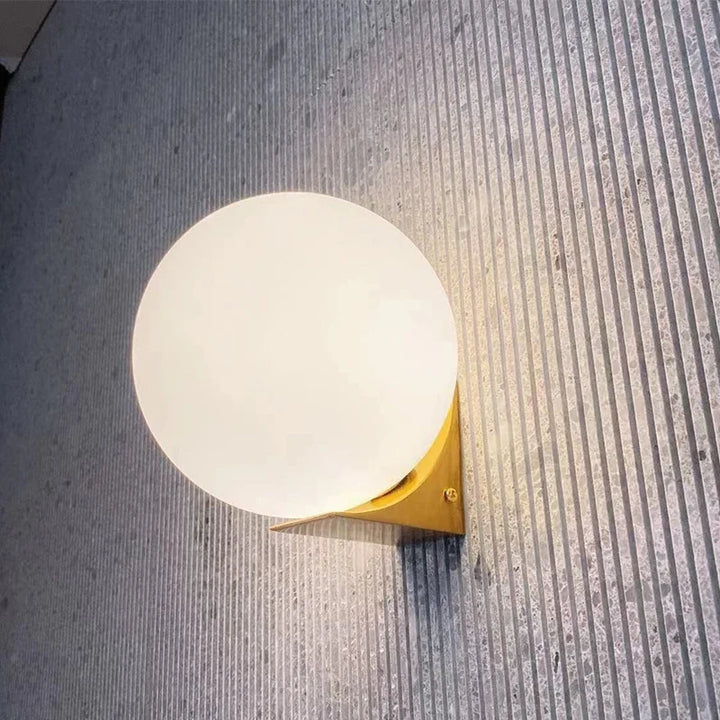 Lumenorth Orb Glass Bedside Wall Sconce