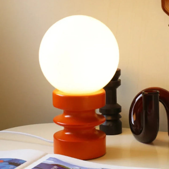 Lumenorth Spool Small Table Lamp