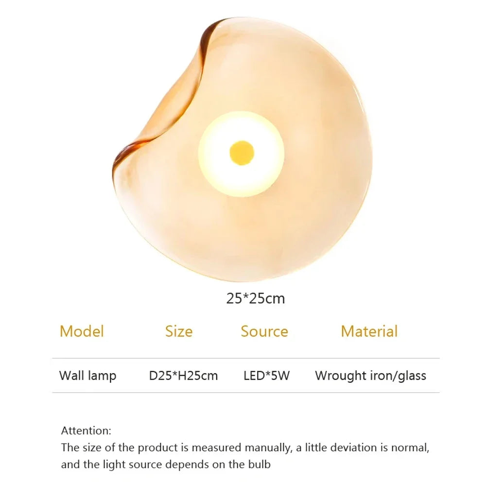 Lumenorth Coast LED Glass Wall Lamp