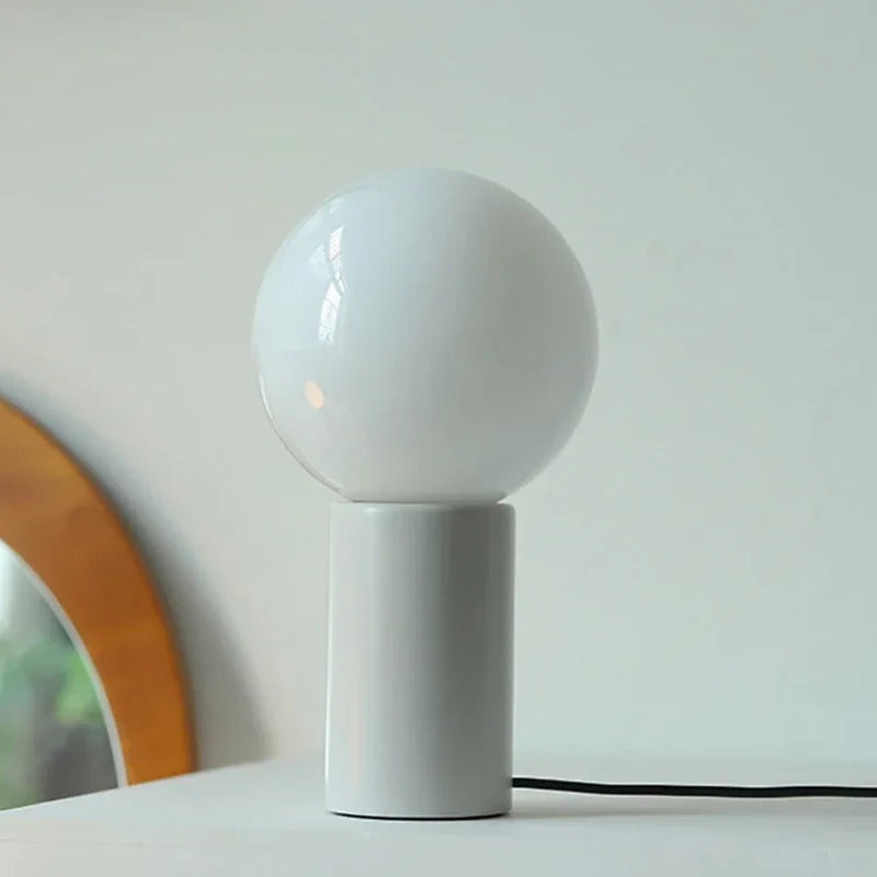Lumenorth Spool Small Table Lamp