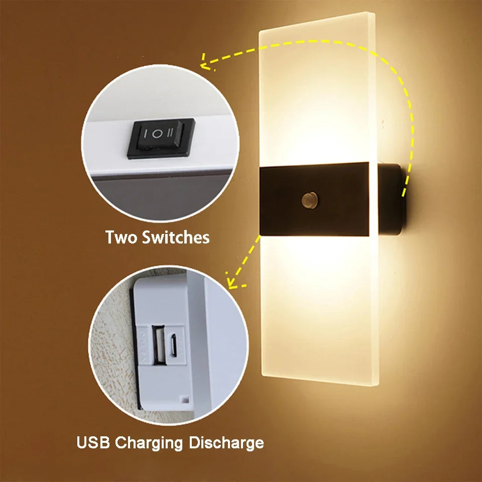 Lumenorth Pulse Rechargeable Wall Light