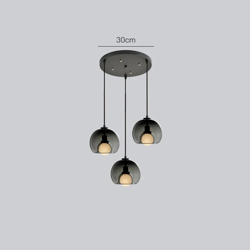 Lumenorth Crest Glass Pendant Light