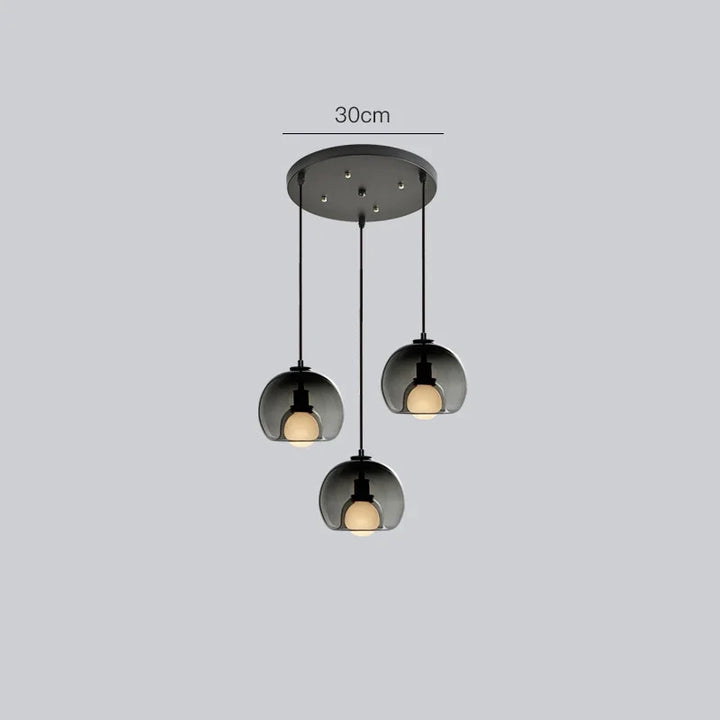 Lumenorth Crest Glass Pendant Light