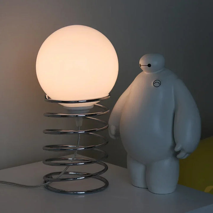 Lumenorth Helix Spring Glass Table Lamp