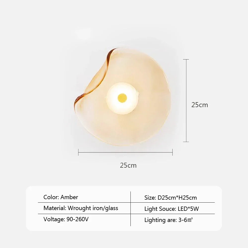 Lumenorth Coast LED Glass Wall Lamp