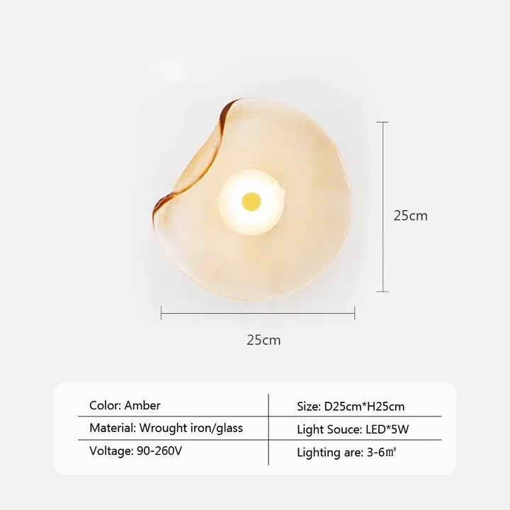Lumenorth Coast LED Glass Wall Lamp