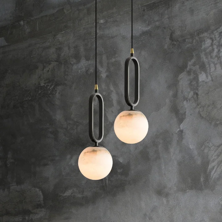 Lumenorth Quarry Marble Pendant Light