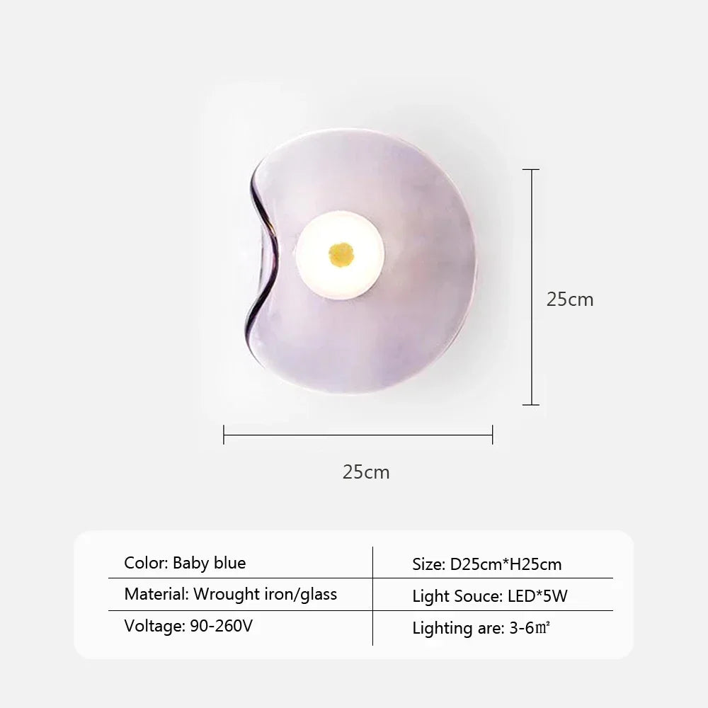 Lumenorth Coast LED Glass Wall Lamp