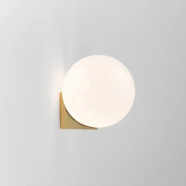 Lumenorth Orb Glass Bedside Wall Sconce