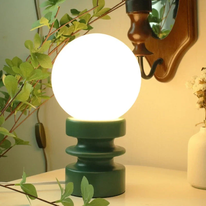 Lumenorth Spool Small Table Lamp