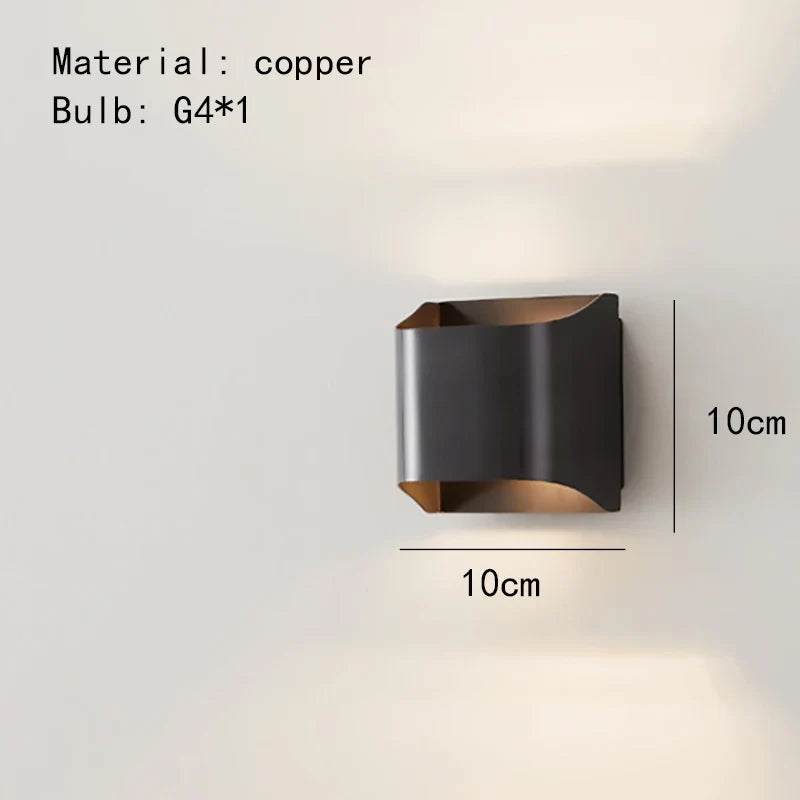 Lumenorth Wedge Brass LED Wall Lamp
