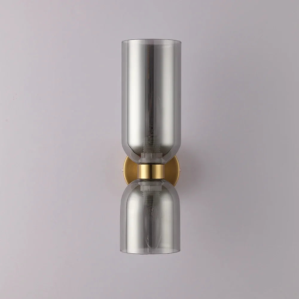 Lumenorth Stack Double Glass Wall Light