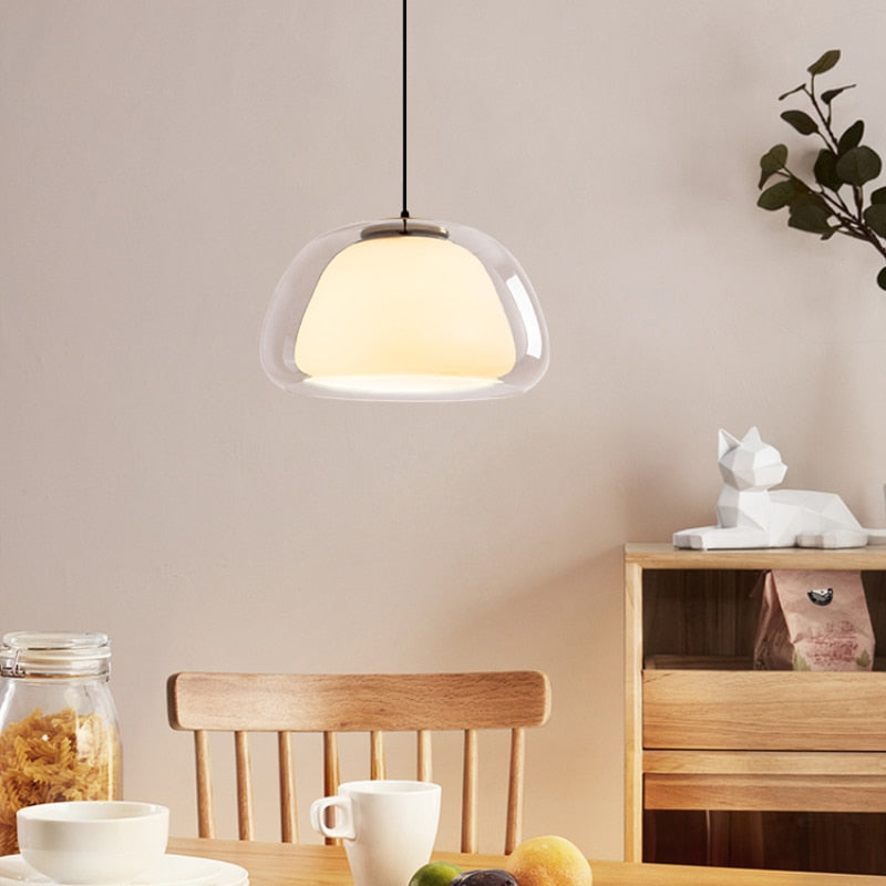 Lumenorth Drop Glass Globe Pendant