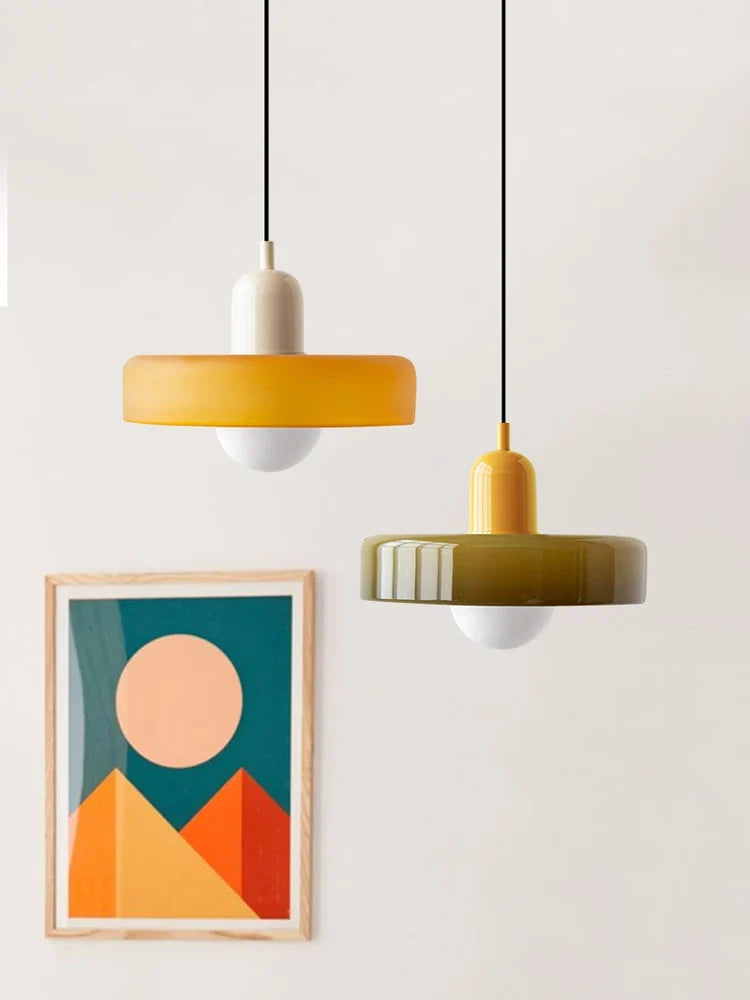 Lumenorth Duet Two-Tone Glass Pendant