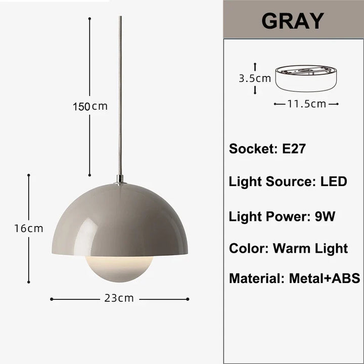 Lumenorth Dome Flowerpot Pendant Light