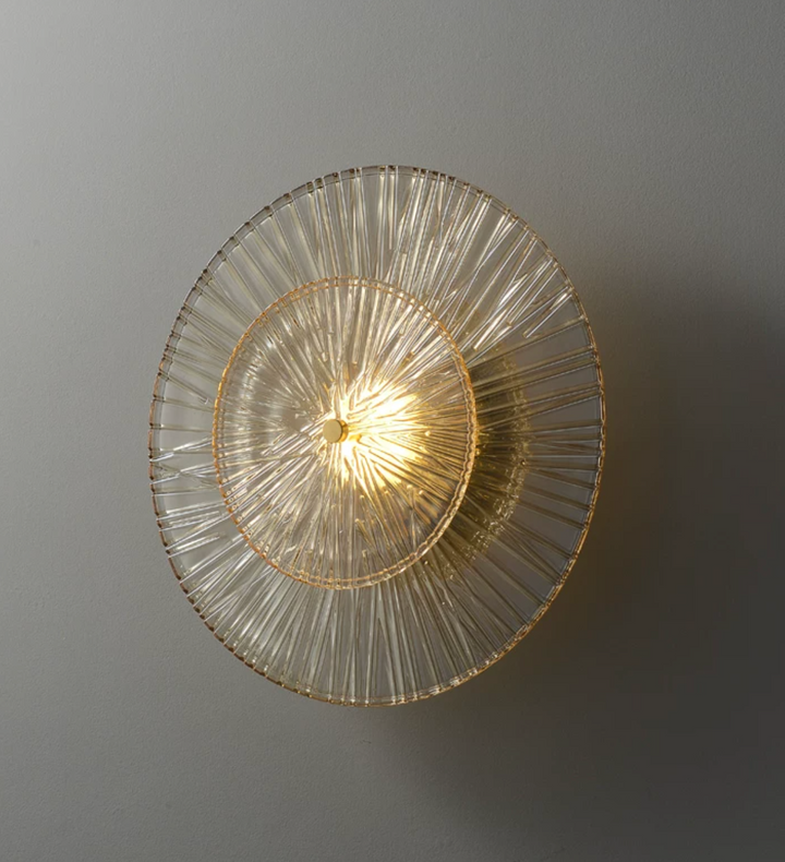 Lumenorth Lustre Copper &amp; Glass Sconce