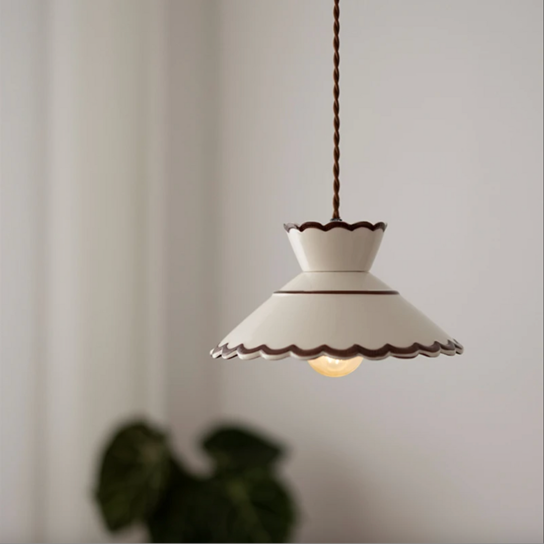 Lumenorth Glaze Ceramic Pendant Light