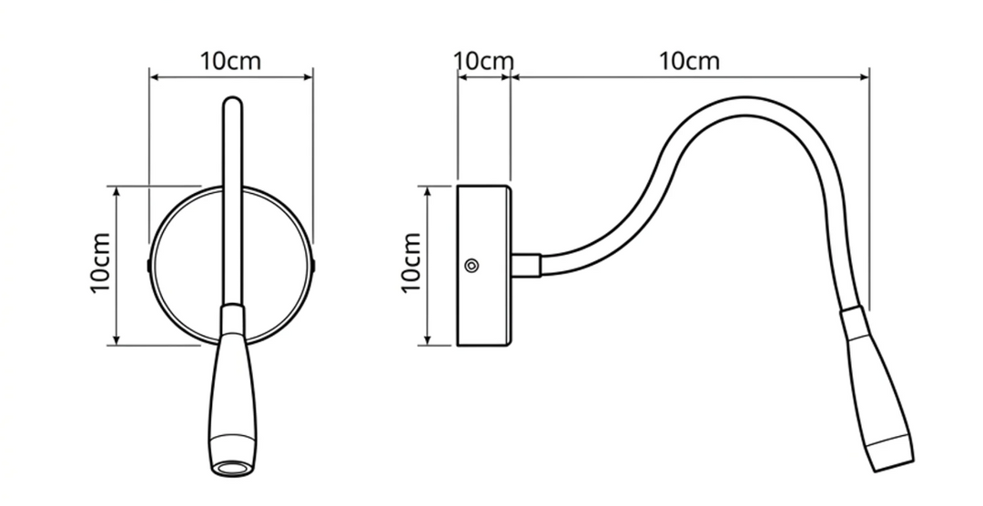 Lumenorth Thread Slim Copper Wall Sconce