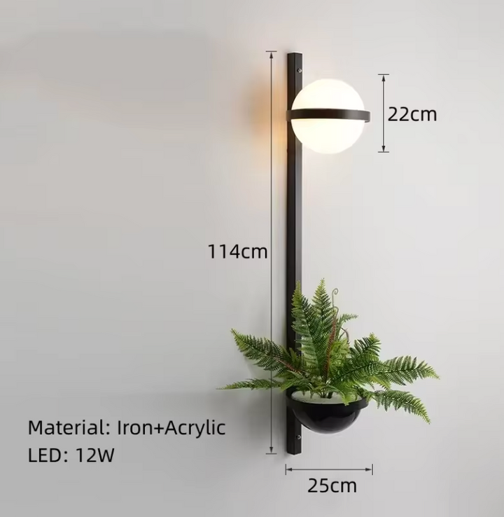 Lumenorth Ivy Planter Wall Sconce