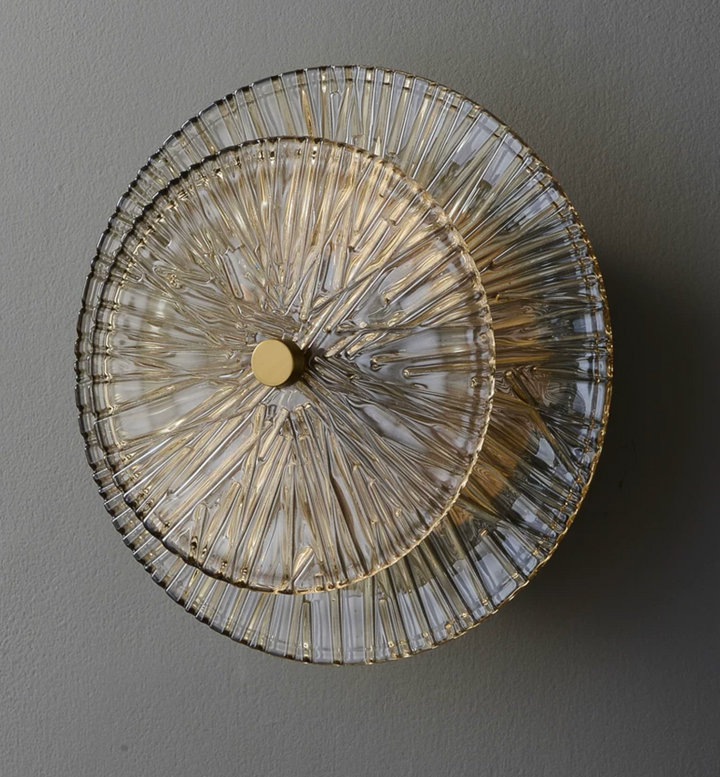 Lumenorth Lustre Copper &amp; Glass Sconce