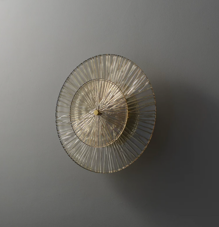 Lumenorth Lustre Copper &amp; Glass Sconce