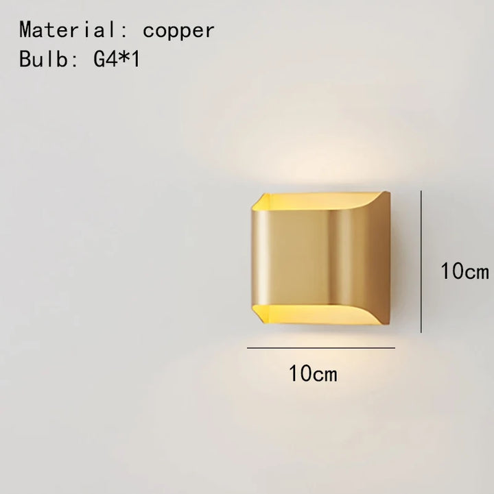 Lumenorth Wedge Brass LED Wall Lamp