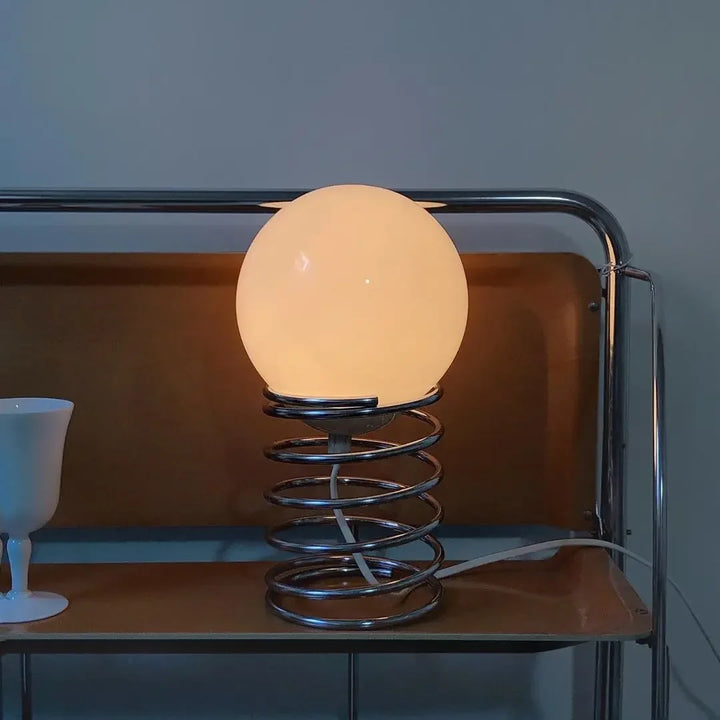 Lumenorth Helix Spring Glass Table Lamp