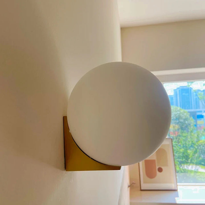 Lumenorth Orb Glass Bedside Wall Sconce