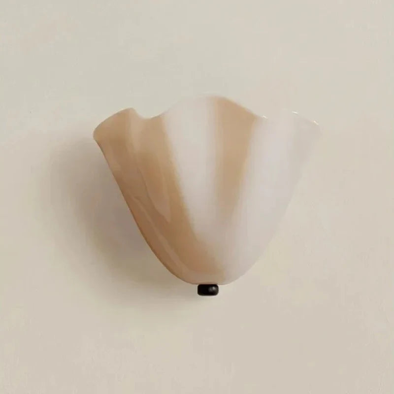 Lumenorth Shell Vintage Glass Wall Lamp