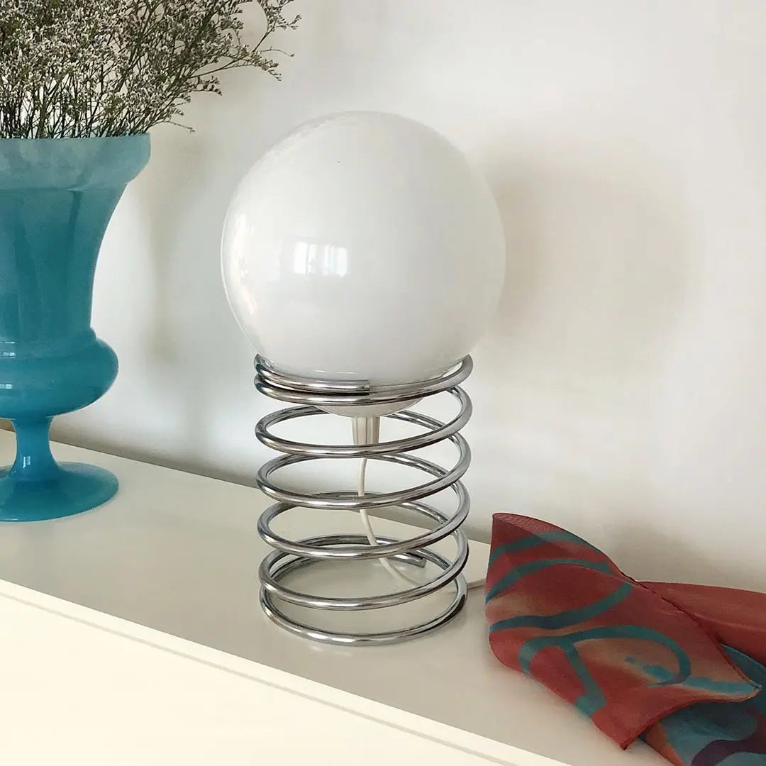 Lumenorth Helix Spring Glass Table Lamp