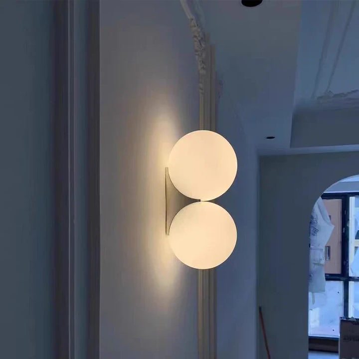 Lumenorth Orb Glass Bedside Wall Sconce