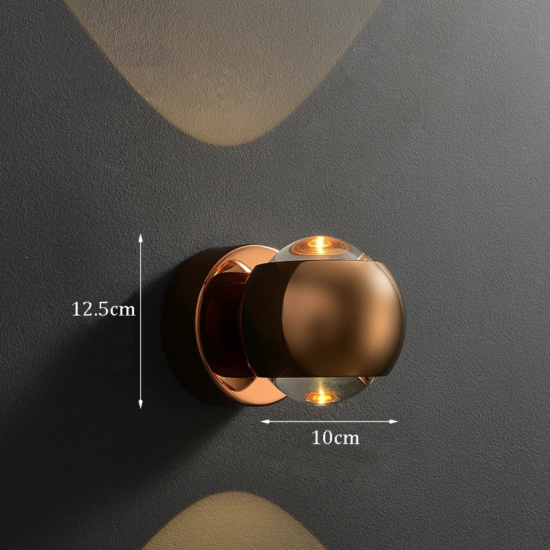 Lumenorth Ingot Brass LED Wall Lamp