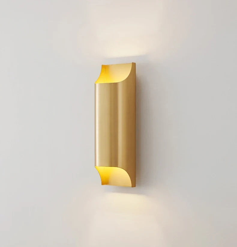 Lumenorth Wedge Brass LED Wall Lamp
