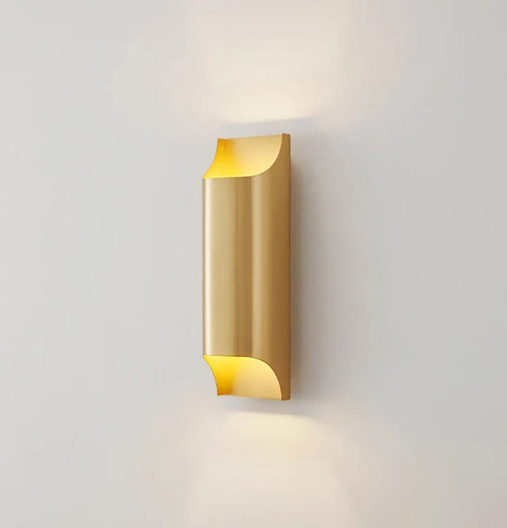 Lumenorth Wedge Brass LED Wall Lamp