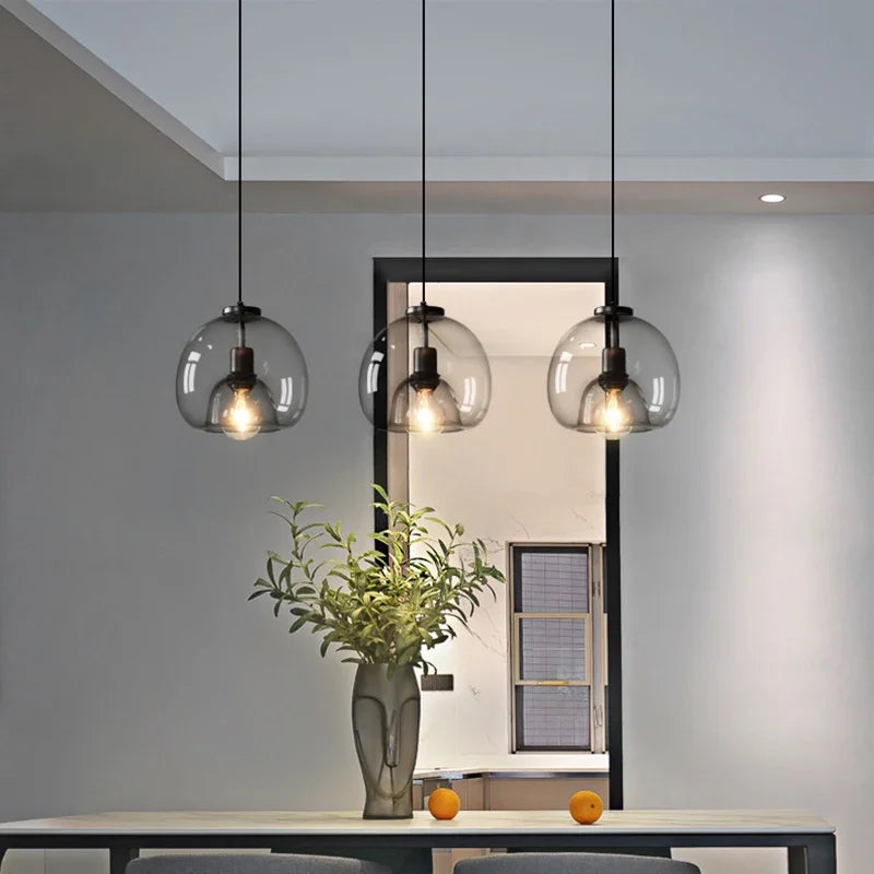 Lumenorth Crest Glass Pendant Light