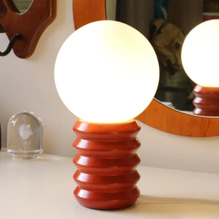 Lumenorth Spool Small Table Lamp
