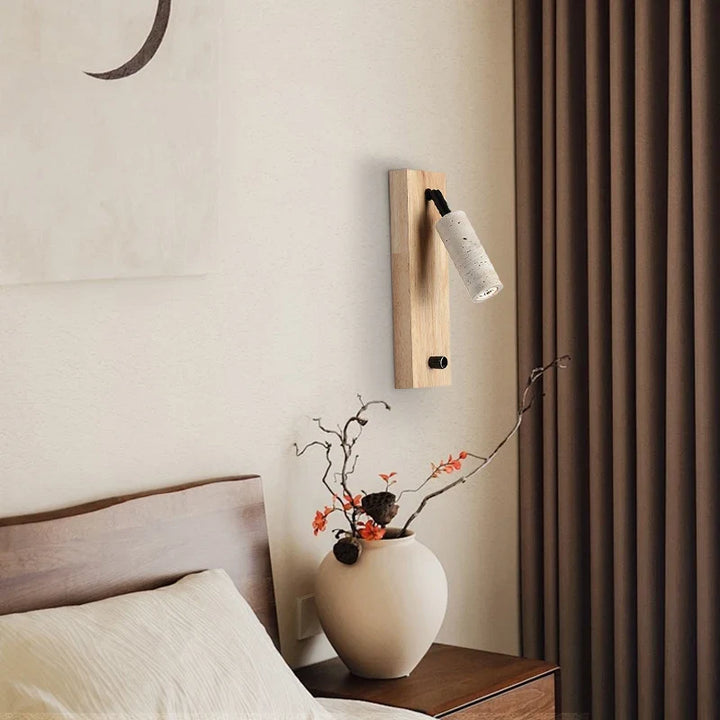 Lumenorth Basalt Travertine LED Sconce