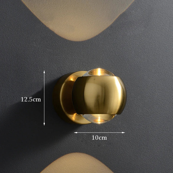 Lumenorth Ingot Brass LED Wall Lamp