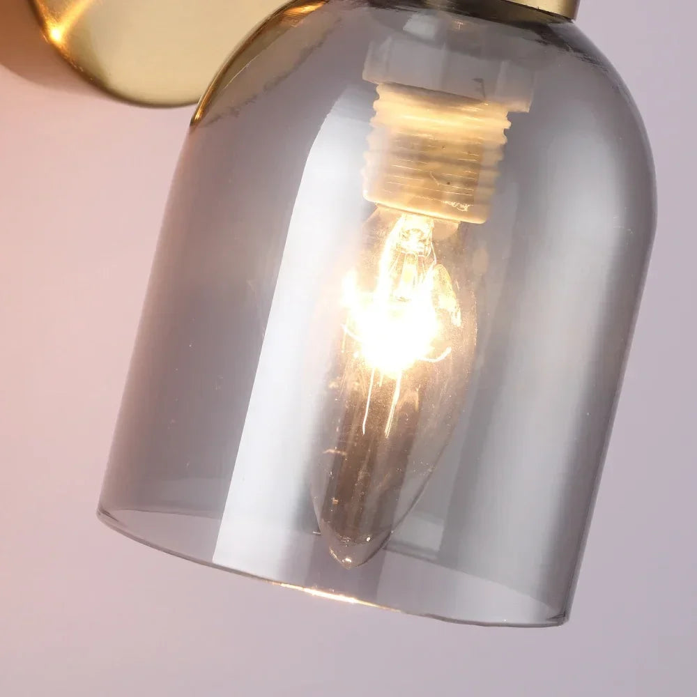 Lumenorth Stack Double Glass Wall Light