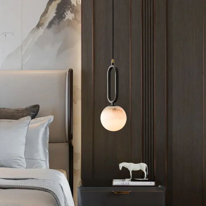 Lumenorth Quarry Marble Pendant Light
