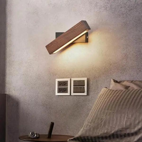 Lumenorth Twist Wood LED Wall Sconce