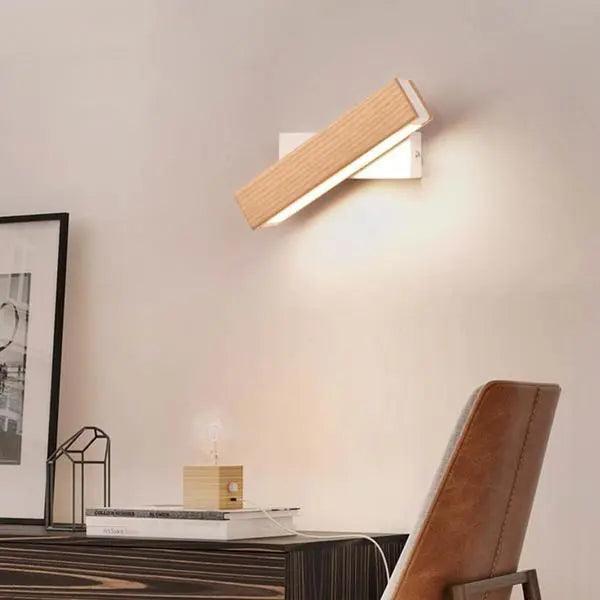 Lumenorth Twist Wood LED Wall Sconce