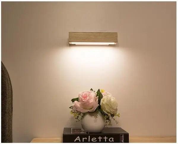 Lumenorth Twist Wood LED Wall Sconce