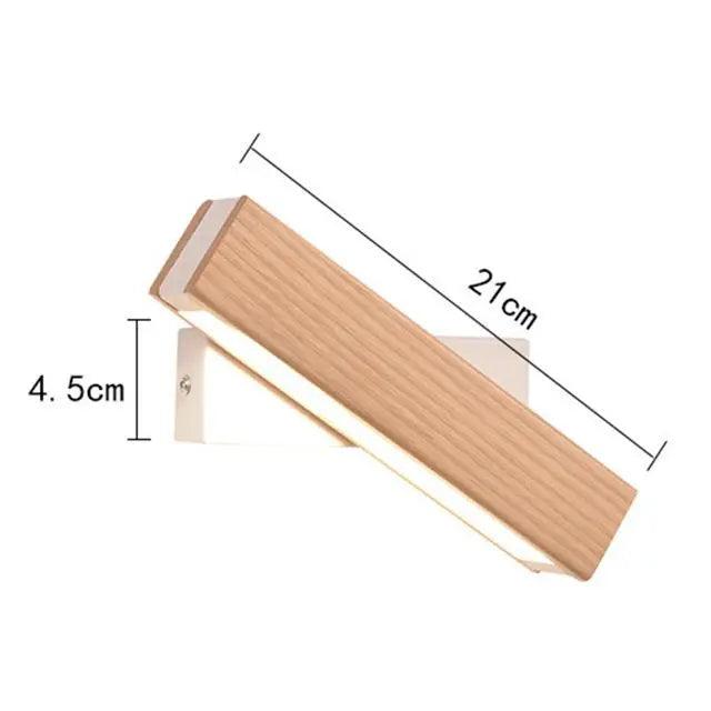 Lumenorth Twist Wood LED Wall Sconce