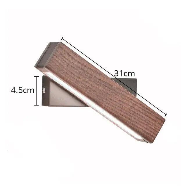Lumenorth Twist Wood LED Wall Sconce