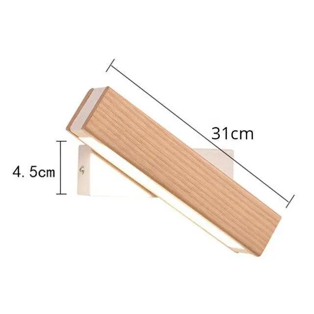 Lumenorth Twist Wood LED Wall Sconce