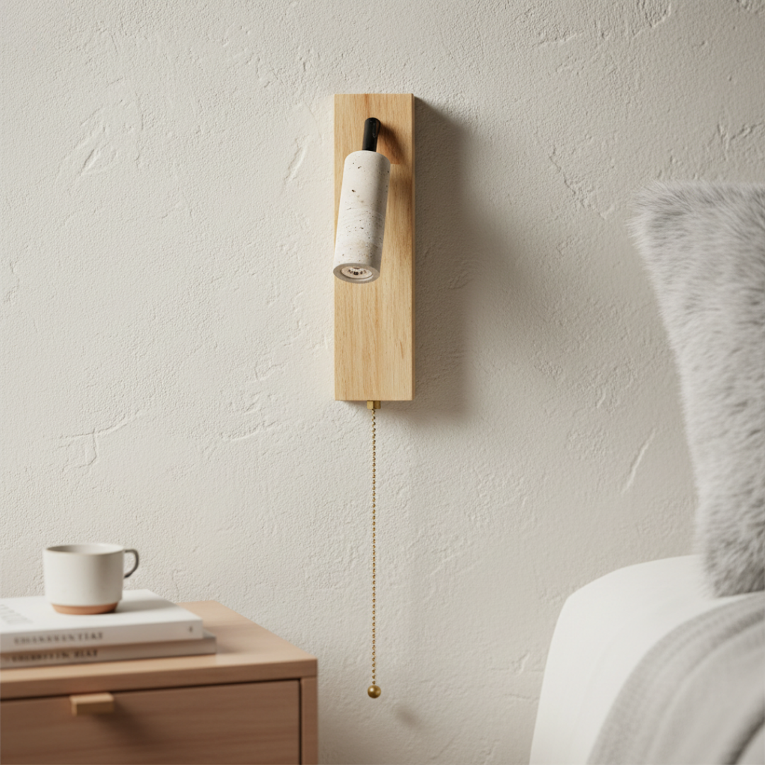Lumenorth Basalt Travertine LED Sconce